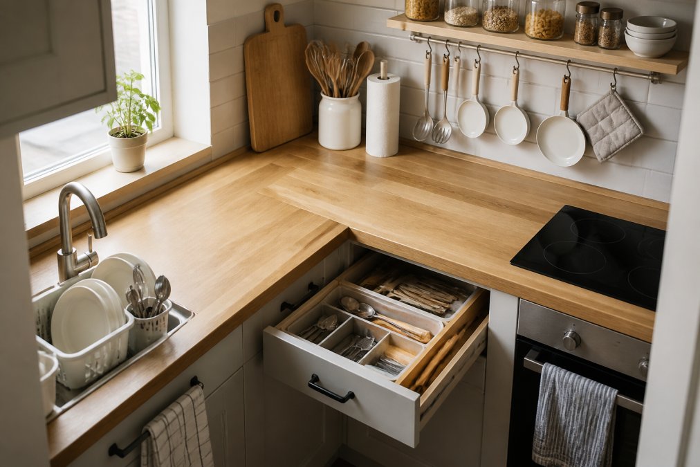 How to Create More Counter Space in Small Kitchens
