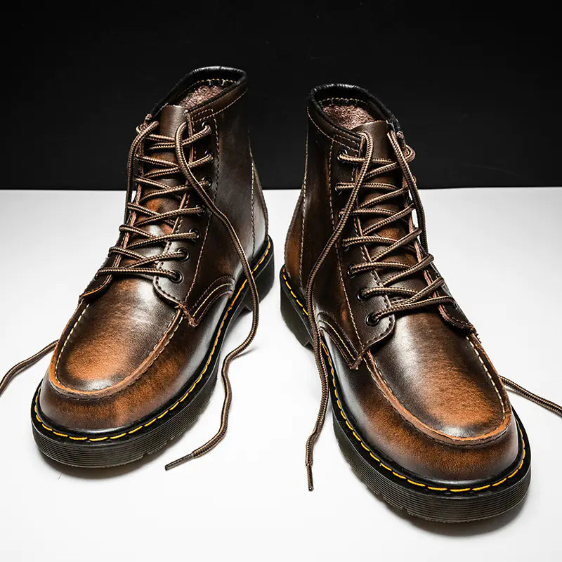 Men’s Premium Cowhide High-Top Martin Boots