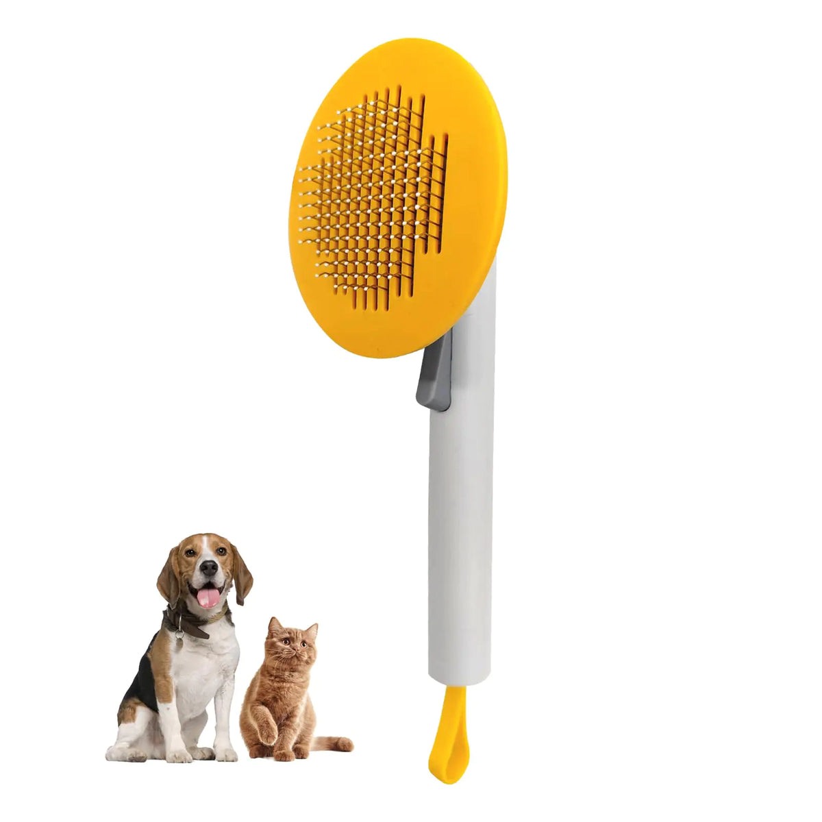 lefyn Dog & Cat Brush with Release ButtonCat brushes for indoor catsCat & dog brush for sheddingSlicker brush for dogs & catsCat grooming brushPet hair removal toolDog brush for short haired dog