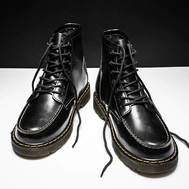 Men’s Premium Cowhide High-Top Martin Boots