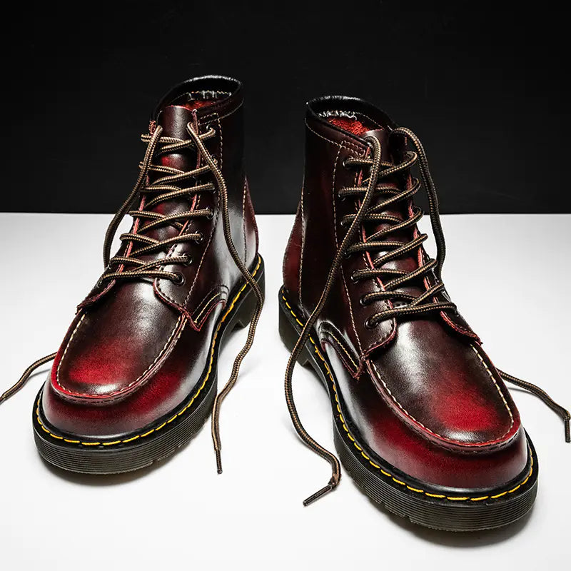 Men’s Premium Cowhide High-Top Martin Boots