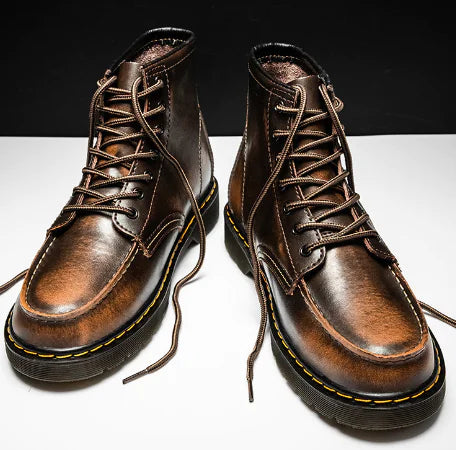 Men’s Premium Cowhide High-Top Martin Boots
